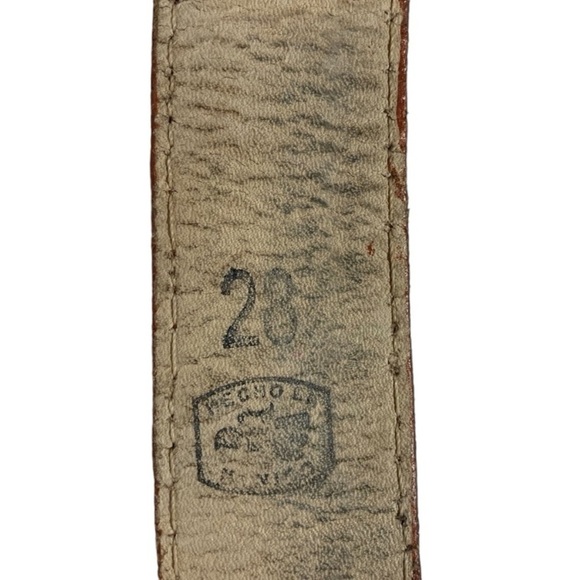 Vintage Crocodile Print Embossed Belt & Buckle - Picture 6 of 6